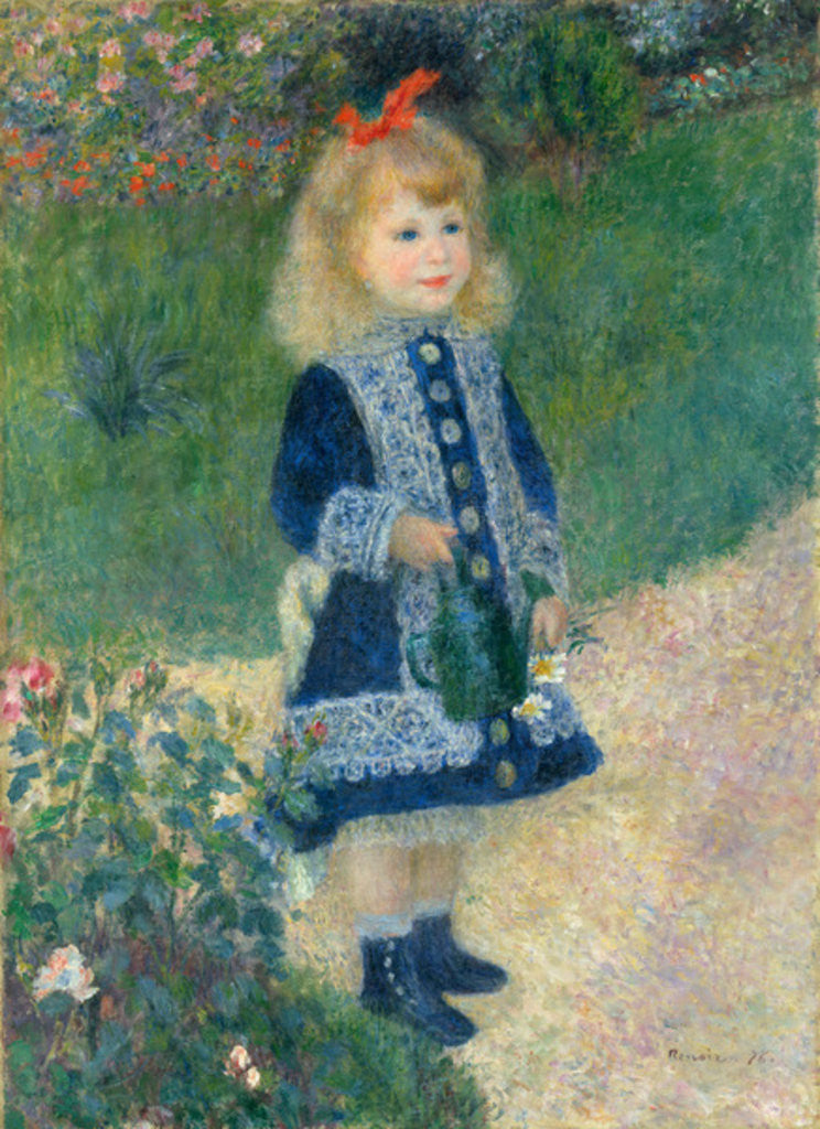 Detail of A Girl with a Watering Can by Pierre Auguste Renoir
