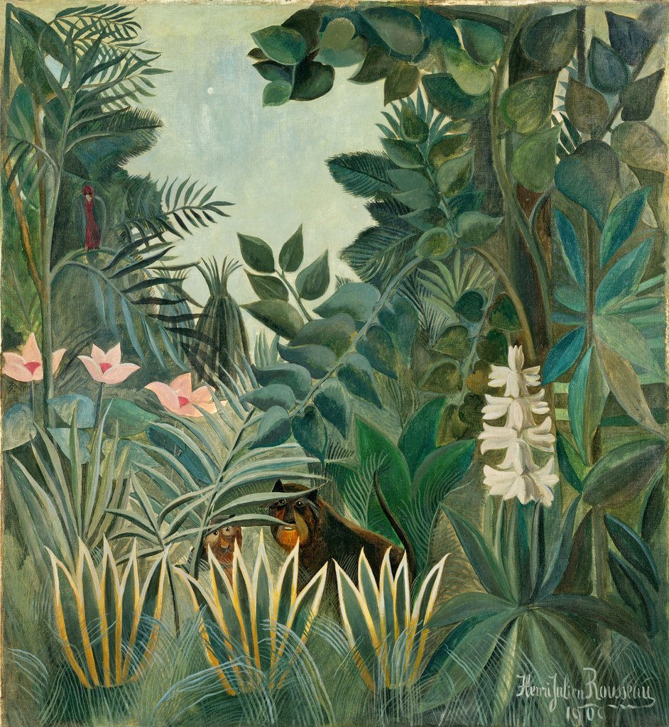 Detail of The Equatorial Jungle, 1909 by Henri J.F. Rousseau