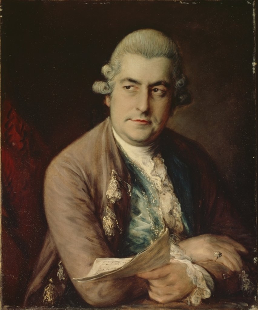 Detail of Johann Christian Bach, 1776 by Thomas Gainsborough