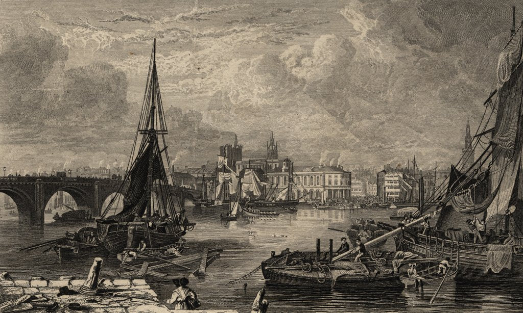 Detail of A View of Newcastle by JW Carmichael