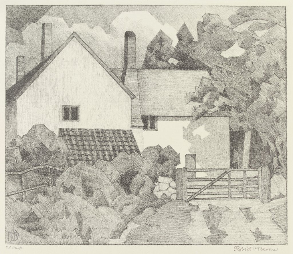 Detail of Hart's Farm, Devon by Robert Polhill Bevan