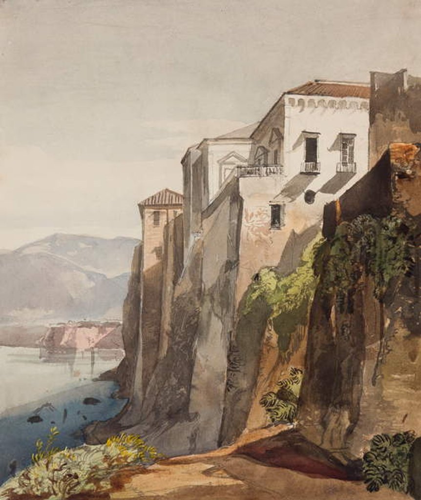 Detail of The House of Tasso, Sorrento, with additions by Princess Maria Annunziata di Borbone, 1853 by Giacinto Gigante