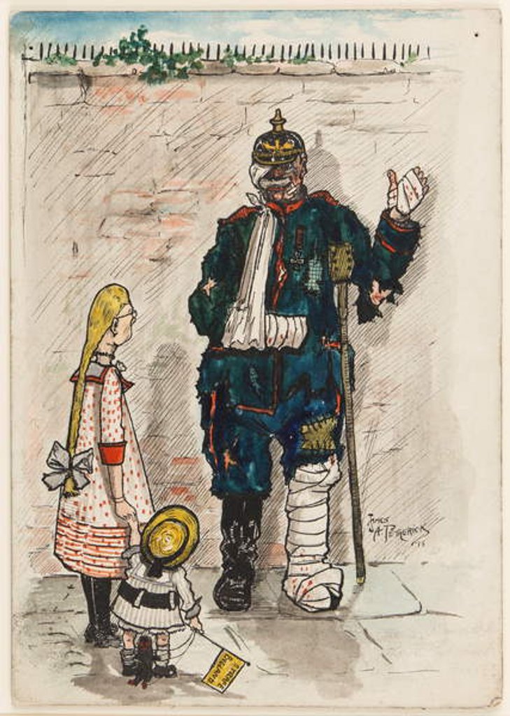 Detail of Strafe England, 1915/18 by James A. Petherick