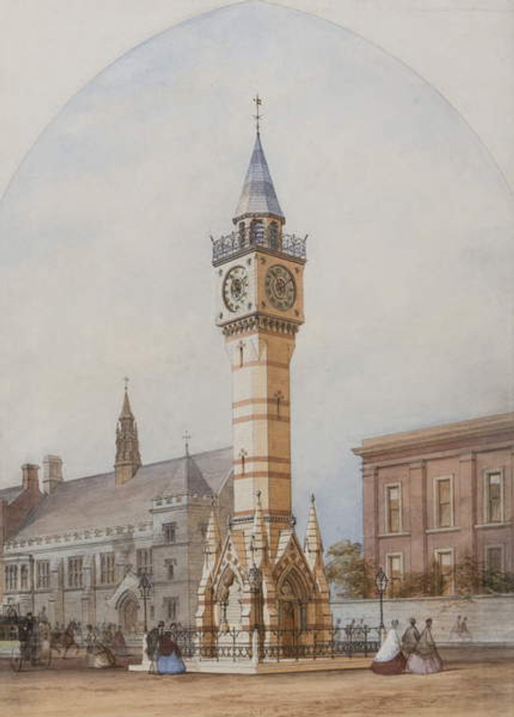 Detail of Architectural elevation: Memorial Clock Tower, c.1860 by Unknown Artist