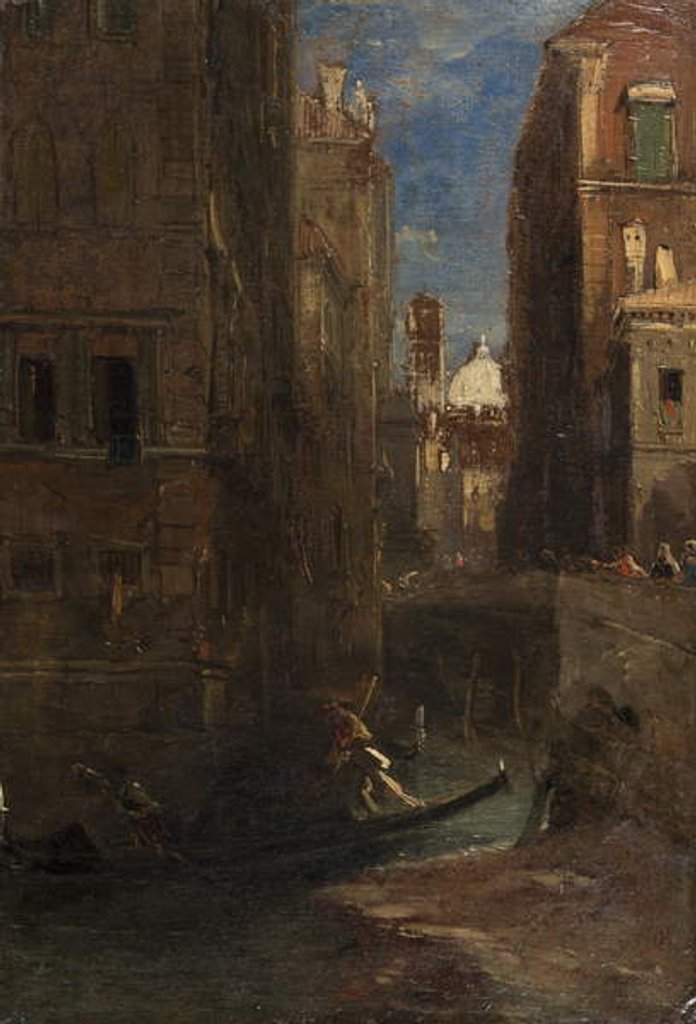 Detail of Looking towards San Giorgio dei Greci, Venice, 1844 by James Holland
