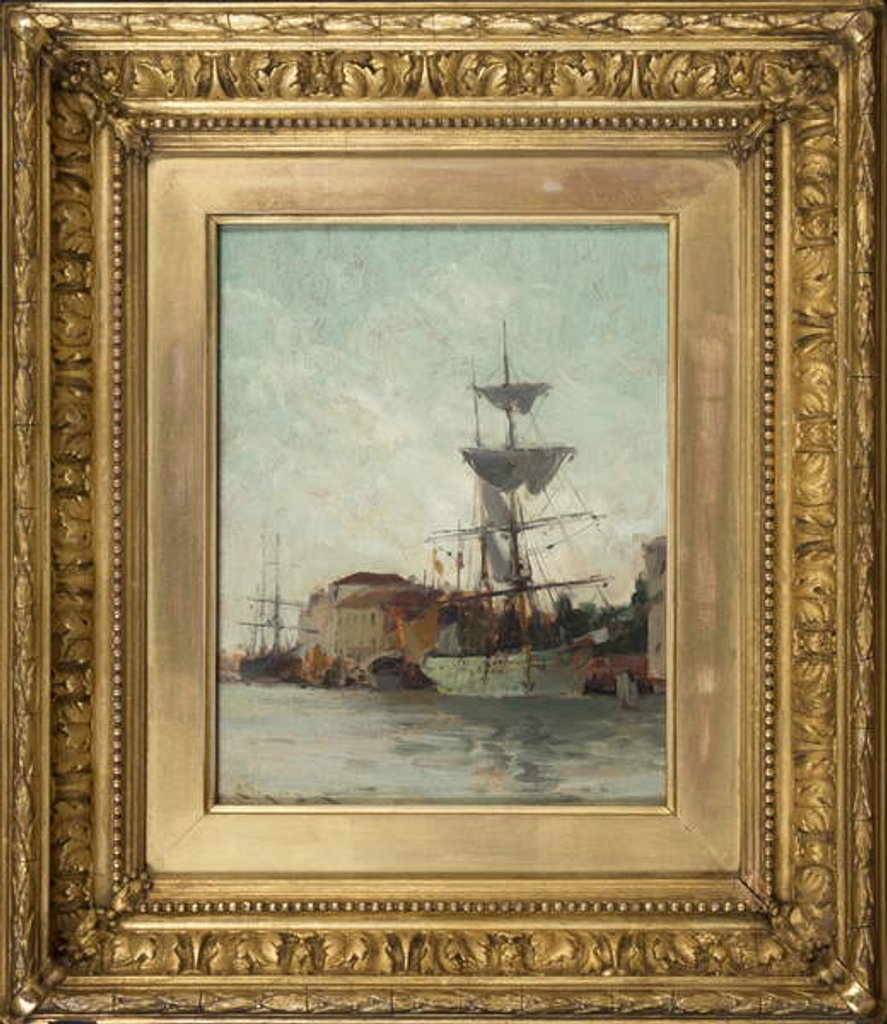 Detail of The Zattere, Venice by E. Aubrey Hunt