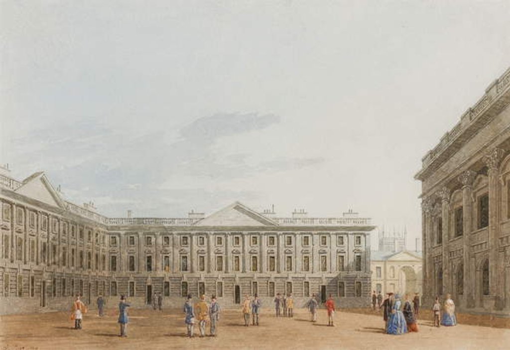 Detail of Peckwater Quad looking East, Christ Church, Oxford, 1850 by George Pyne