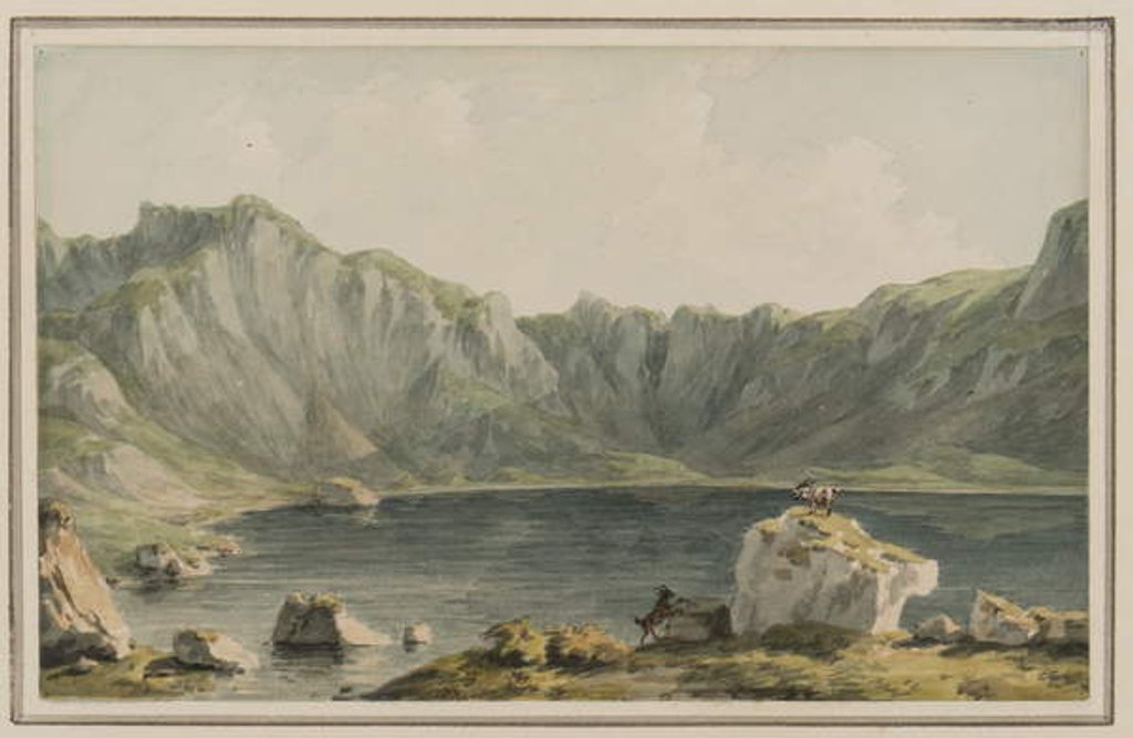 Detail of Llyn Idwal, on the approach to it from Llyn Ogwen, Carnarvonshire, c.1795 by John Warwick Smith