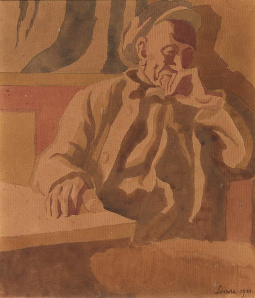 Detail of The Thinker, 1921 by Therese Lessore