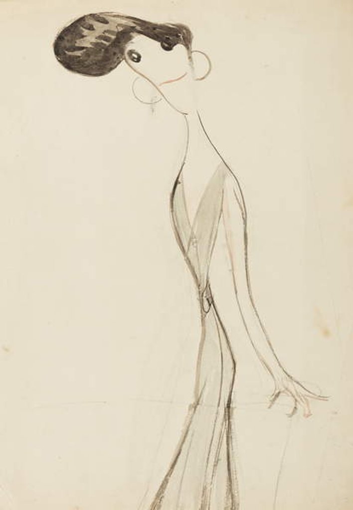 Detail of Irene Vanbrugh, study for the series 'Stars of the Music Hall Stage', c.1908 by Henry Ospovat