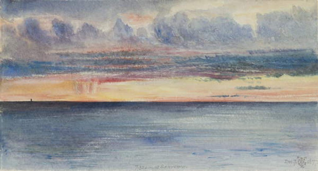 Detail of San Remo: sunrise, 7.30 a.m. 7th December, 1877 by George Douglas Tinling