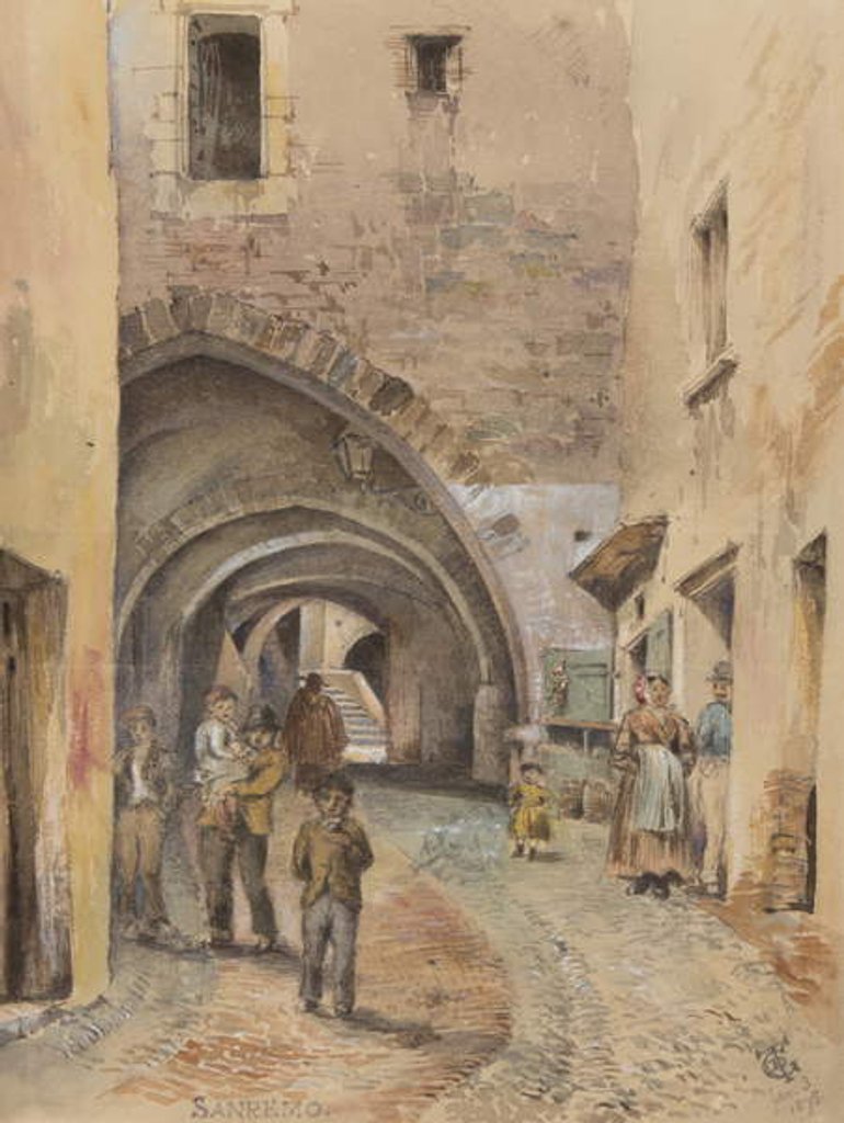 Detail of San Remo, 3rd Jan, 1878 by George Douglas Tinling