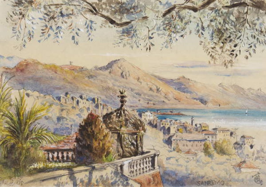 Detail of San Remo, 12th January 1878 by George Douglas Tinling