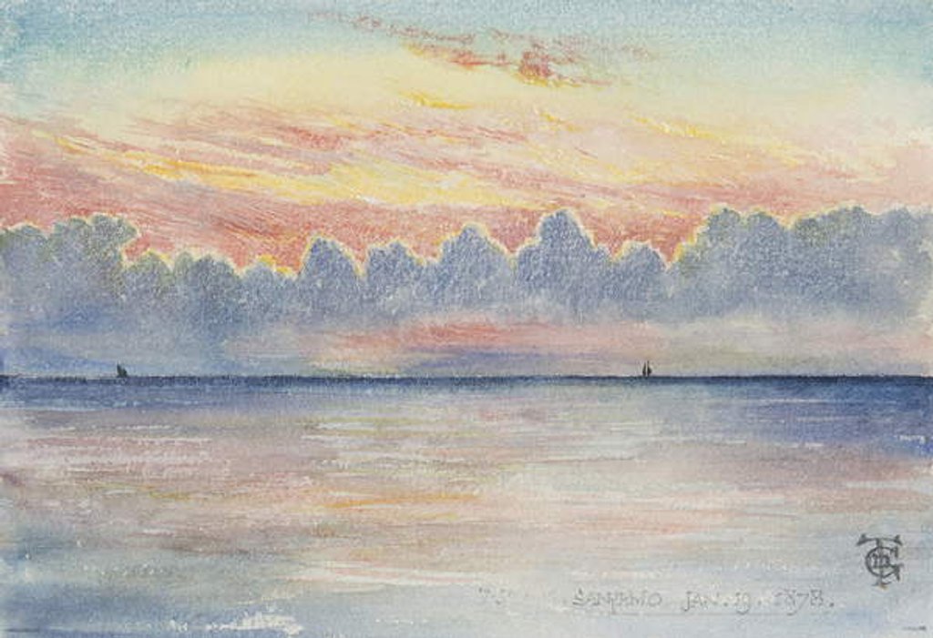 Detail of San Remo, 19th January 1878 by George Douglas Tinling