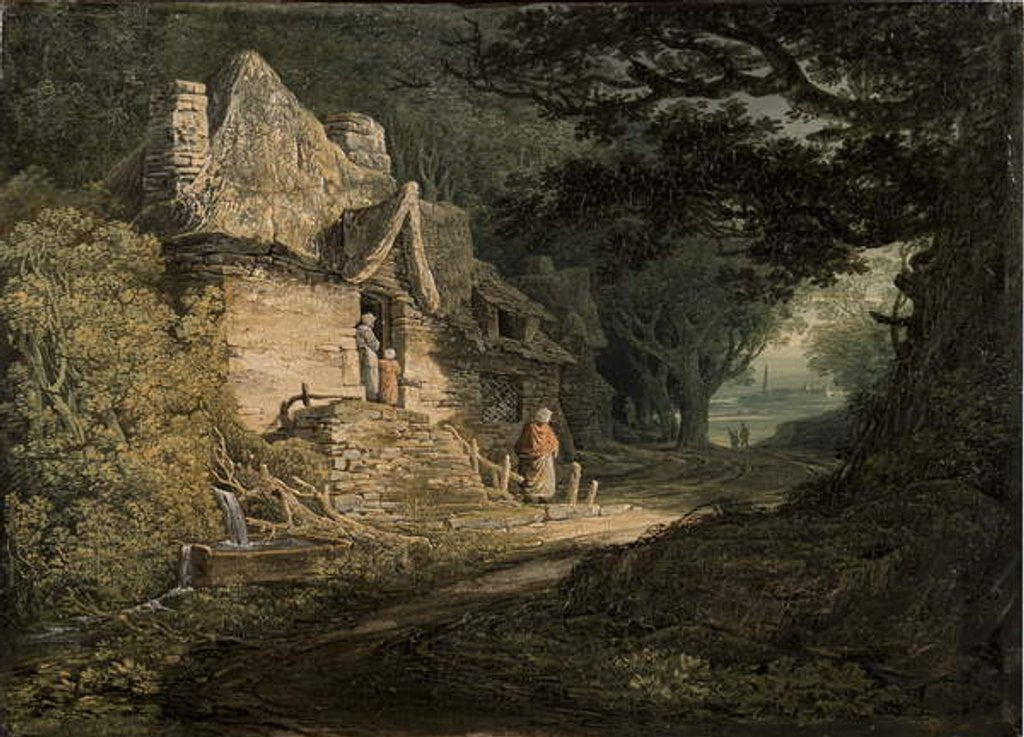 Detail of A Cottage by a Woodland Path, 1797 by William Payne