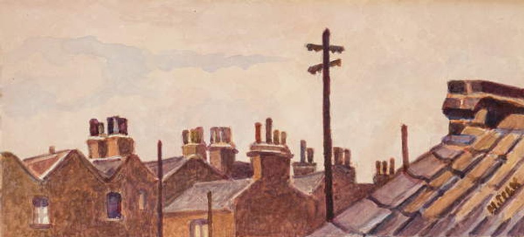 Detail of Roof-tops from Rounton Road, c.1930 by Henry Silk