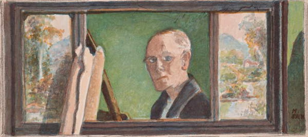 Detail of Self-portrait, c.1930 by Henry Silk