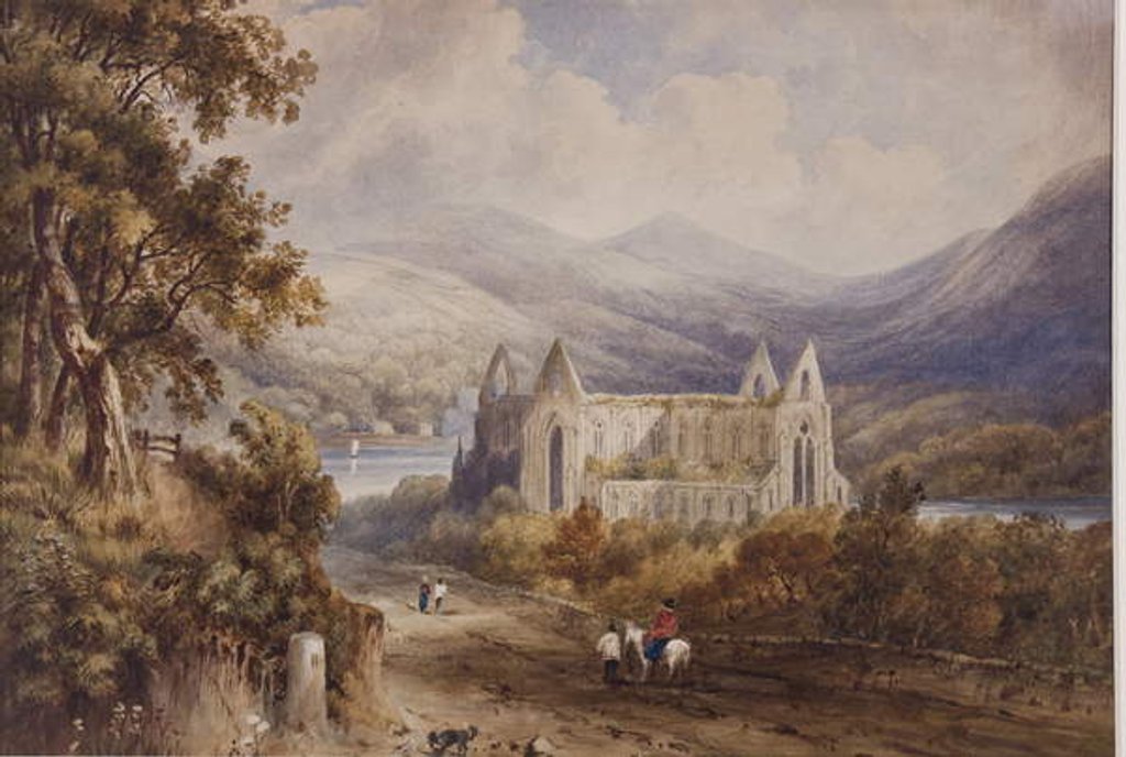 Detail of Tintern Abbey, c.1840 by Henry Gastineau