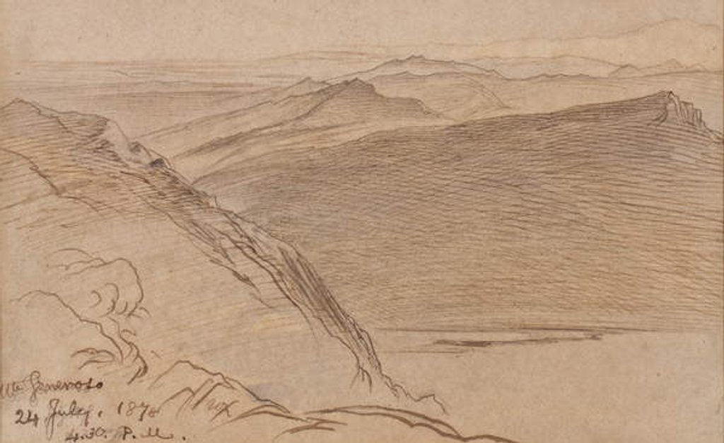 Detail of Monte Generoso, 1878 by Edward Lear