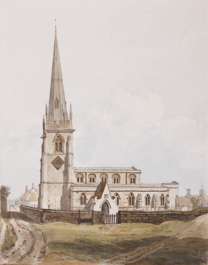 Detail of Middleton Cheney, South view of the Church, c.1820 by English School