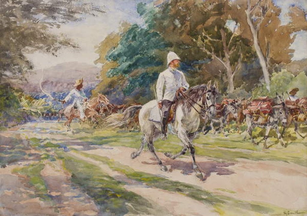 Detail of A colonial officer, possibly Haiti, c.1900 by Henry Sandham