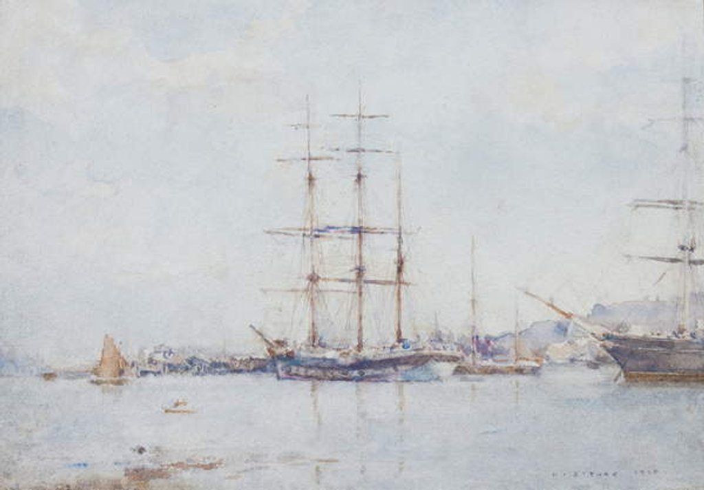 Detail of Falmouth Bay, 1925 by Henry Scott Tuke