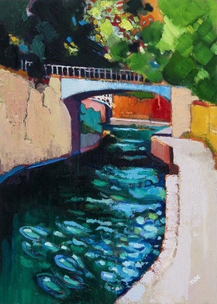Detail of Canal, Sydney Gardens, Bath, 2014 by Marco Cazzulini