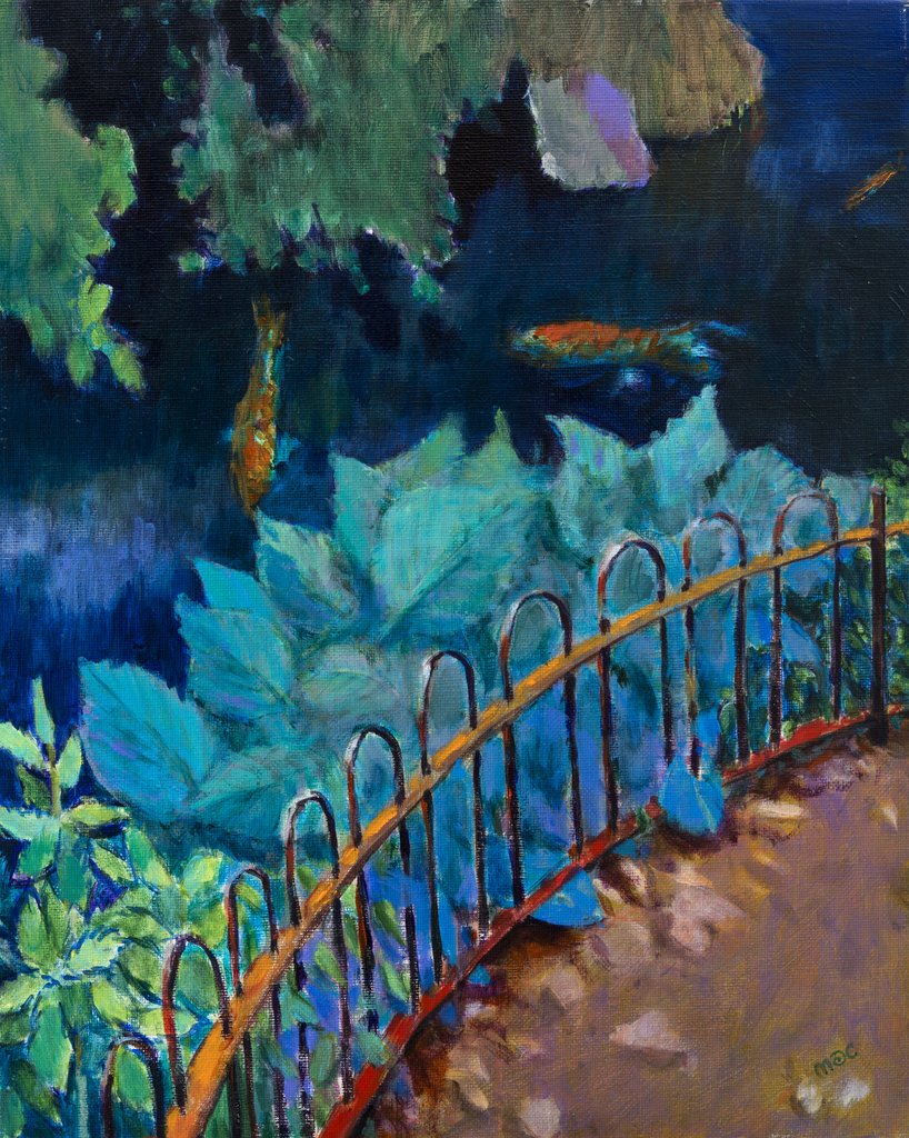 Detail of Koi and Hostas, 2012 by Marco Cazzulini