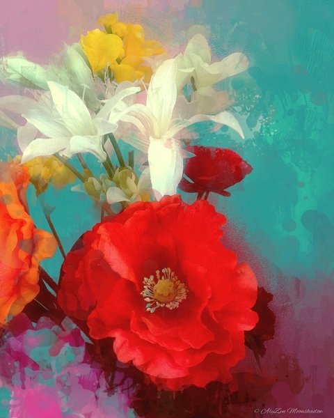 Detail of Poppy and Friends, 2014, by AlyZen Moonshadow