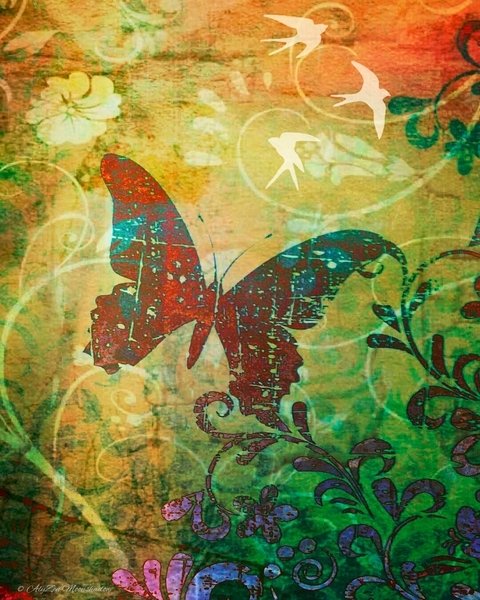 Detail of Butterfly Haiku, 2014 by AlyZen Moonshadow