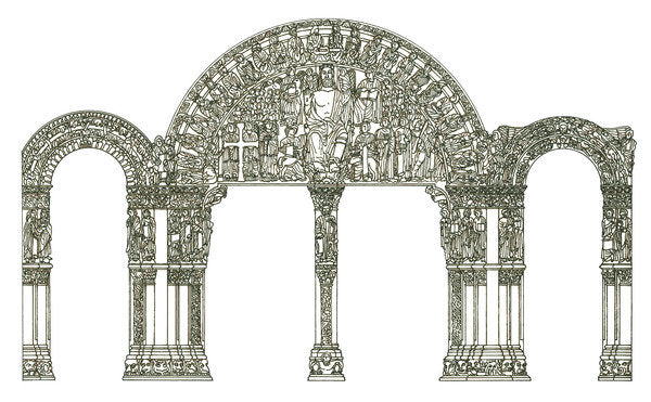 Detail of Portico de la Gloria. Santiago de Compostela Cathedral, Spain by Fernando Aznar Cenamor