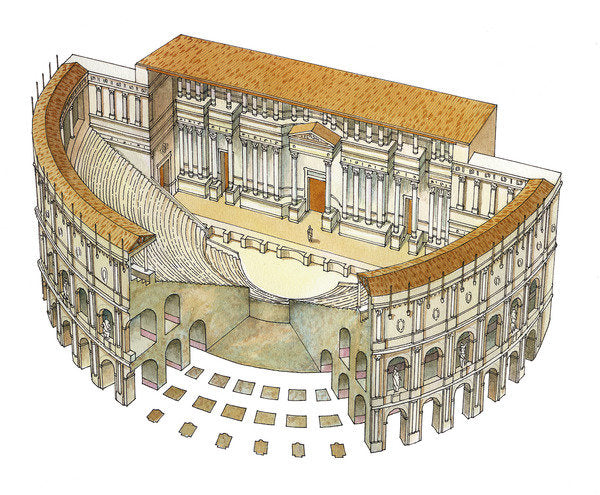 Detail of Roman Theatre by Fernando Aznar Cenamor