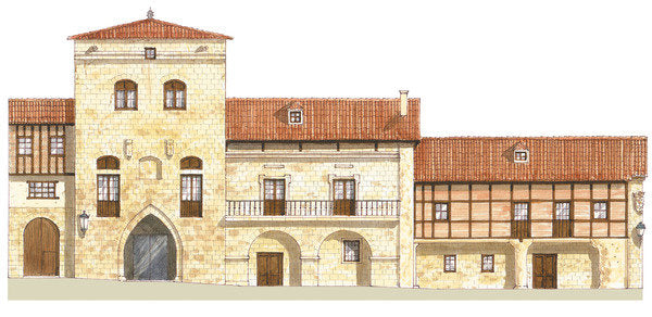 Detail of Traditional houses. Santillana del Mar, Cantabria, Spain by Fernando Aznar Cenamor