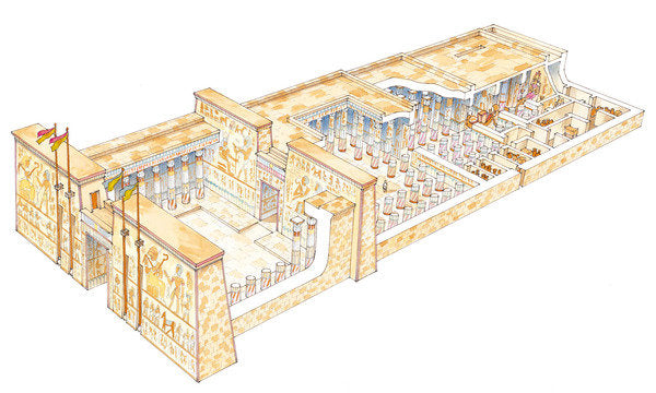 Detail of Egyptian Temple by Fernando Aznar Cenamor