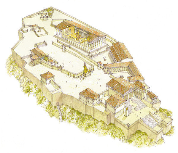 Detail of Acropolis, Athens by Fernando Aznar Cenamor