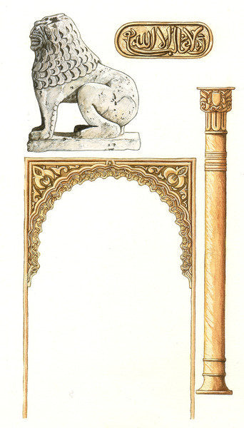 Detail of Alhambra, Granada, Spain. Details by Fernando Aznar Cenamor