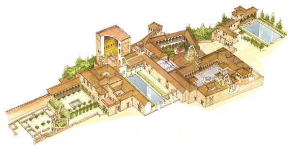 Detail of Alhambra, Granada, Spain. Royal palaces by Fernando Aznar Cenamor