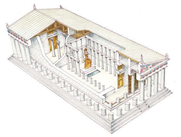 Detail of Parthenon, Athens by Fernando Aznar Cenamor