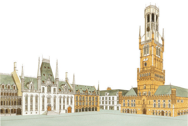 Detail of Market Square. Bruges, Belgium by Fernando Aznar Cenamor