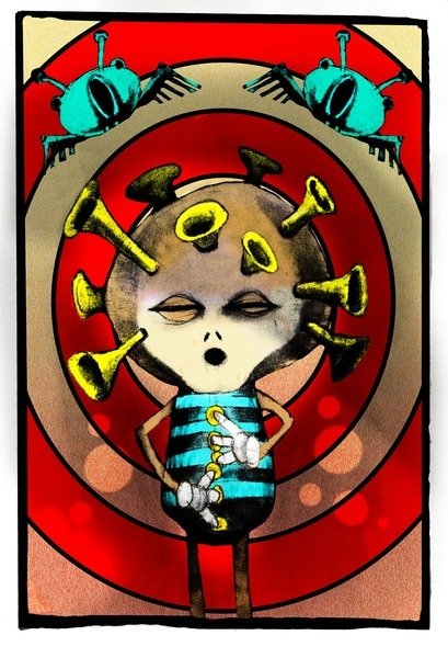 Detail of Jazzplayer, 2012 by Johan Lilja