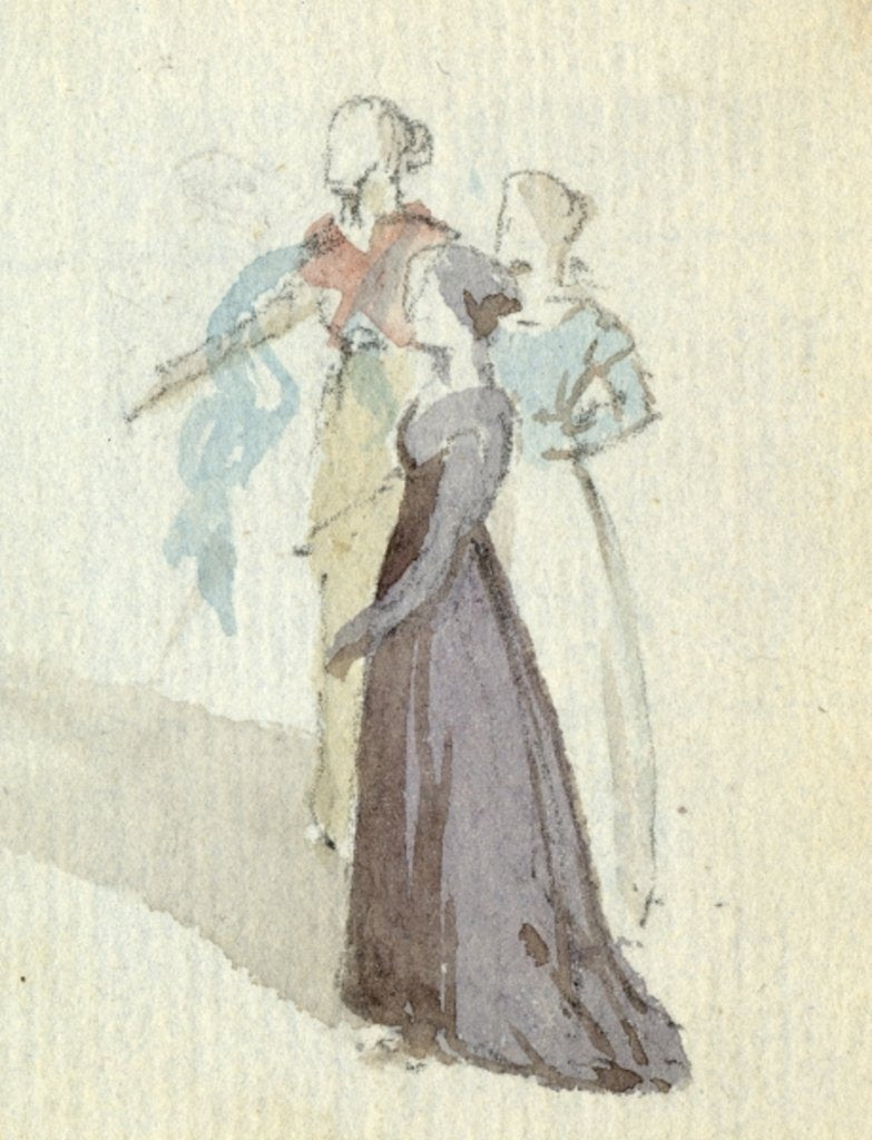 Detail of Three women, c.1825 by English School