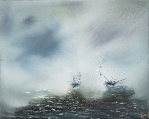 Detail of Clearing in sea mist Scott en route to Antarctica January 1902, 2014, by Vincent Alexander Booth