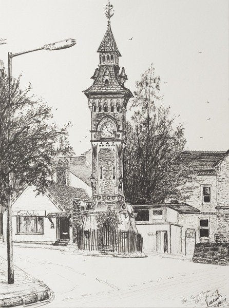 Detail of Clock Tower Hay on Wye, 2007 by Vincent Alexander Booth