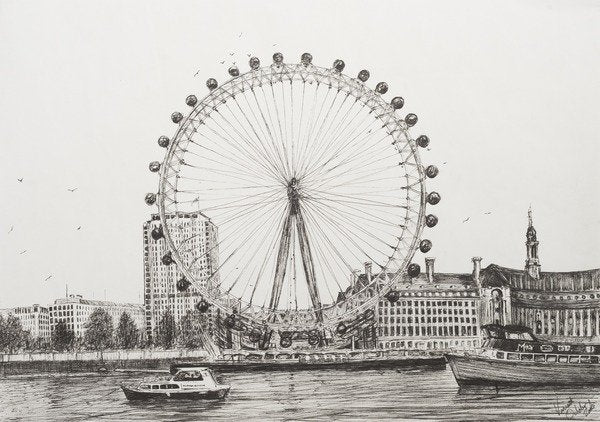 Detail of The London Eye, 2006 by Vincent Alexander Booth