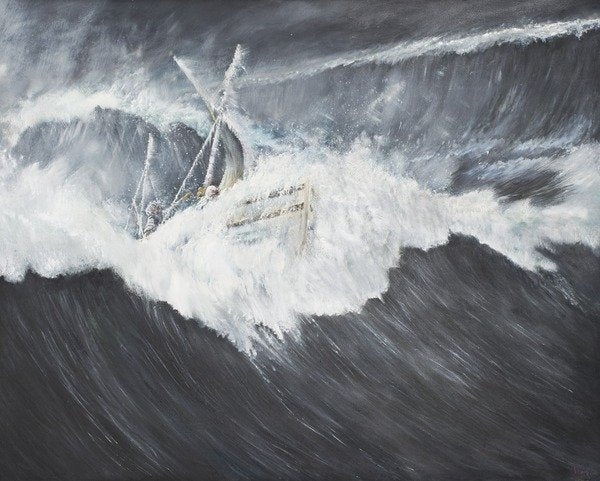 Detail of The Gigantic Wave, 2006 by Vincent Alexander Booth