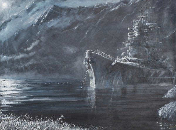 Detail of Tirpitz The Lone Queen Of The North 1944, 2007 by Vincent Alexander Booth