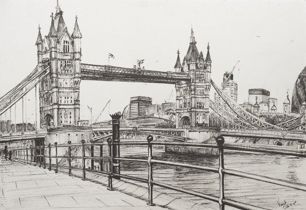 Detail of Tower Bridge London, 2006 by Vincent Alexander Booth