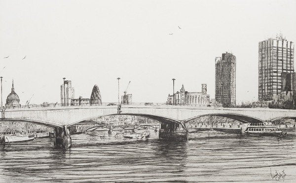 Detail of Waterloo Bridge London, 2006 by Vincent Alexander Booth