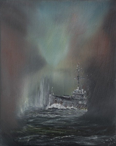 Detail of Jutland May 31st 1916, 2014 by Vincent Alexander Booth
