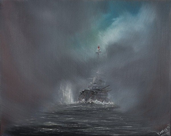 Detail of Battle of Jutland 31st May 1916, 2014 by Vincent Alexander Booth